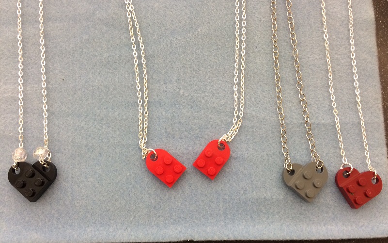 Craft Lego Heart Necklaces San Francisco Public Library